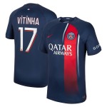 Günstige Fußballtrikots Paris Saint-Germain 2023-24 Vitinha 17 Heimtrikot Kurzarm